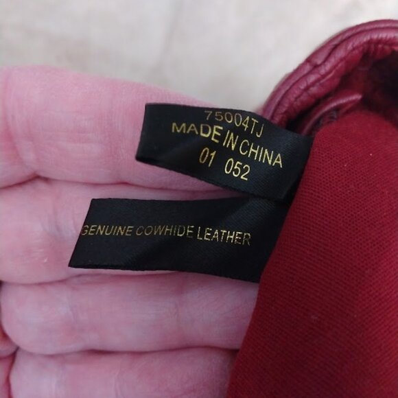 Etienne Aigner Purse Oxblood Red Pebbled Leather Big Buckle Shoulder Handbag - Picture 13 of 13